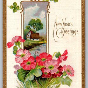 Antique Tuck's & Others Post Card Christmas/New Years Lot of 4 (C 1034)